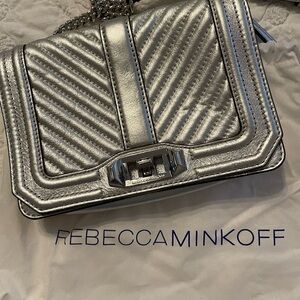Rebecca Minkoff Silver Quilted Bag